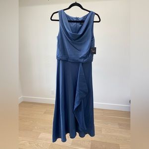 Just Taylor swoop neck drape dress